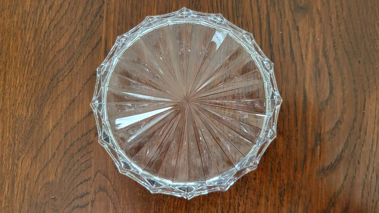 Kristallen schaaltje / onderzetter dia 12,5 cm