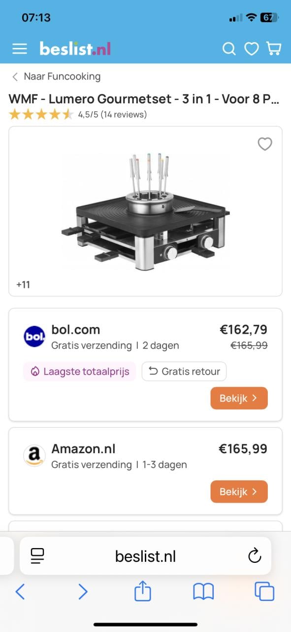Nieuw WMF gourmet/fondue stel