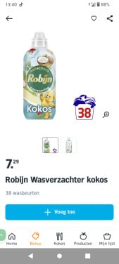 Robijn wasverzachter 765 ml div. Soorten.