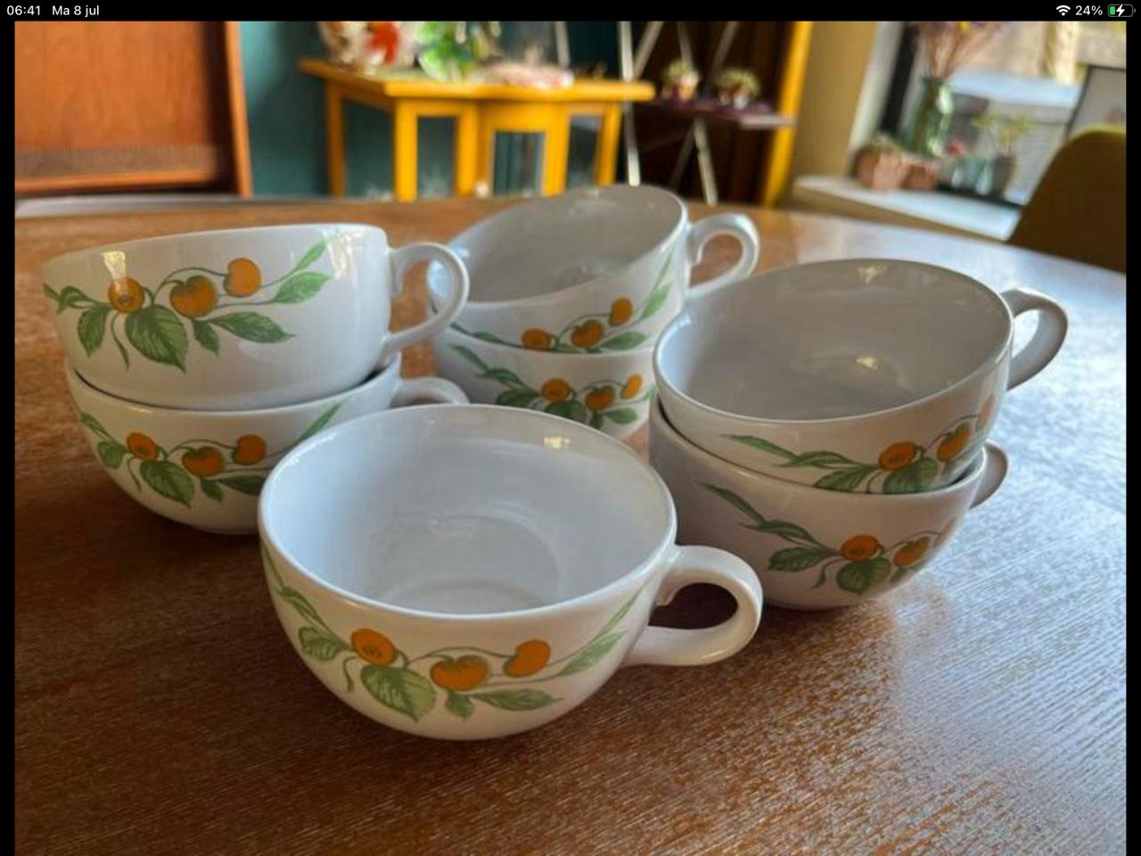 Vintage Soepkoppen - 7 stuks