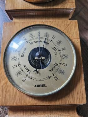 Vintage Zurel Weerstation: Baro, Thermometer, Hygrometer