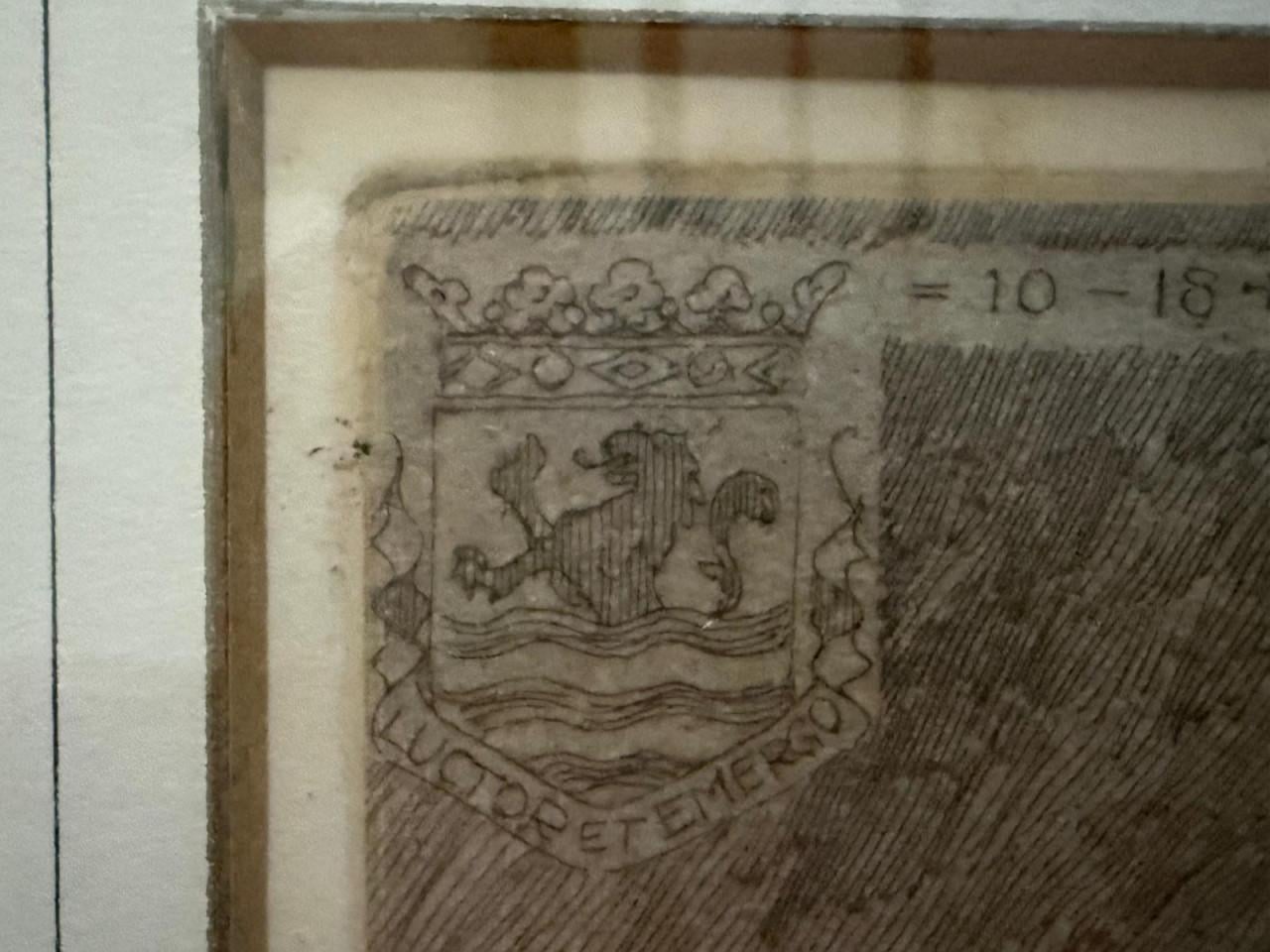 Middelburg Stadhuis Ets - zeldzaam van E.E.Roodenberg 1895 - 1973