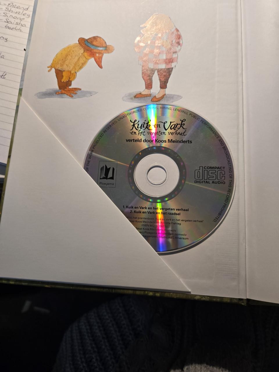 Kinderboek Kuik en Vark en het vergeten verhaal, met CD,