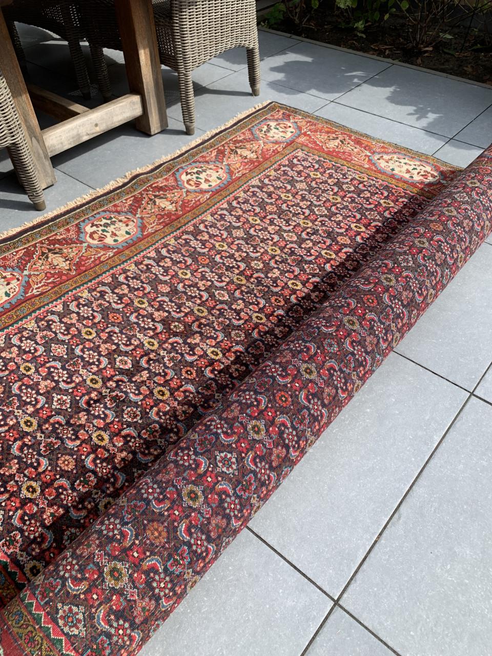 💐Schitterend Sfeervol Handgeknoopt Vintage Vloerkleed💐Zuiver Scheerwol💐