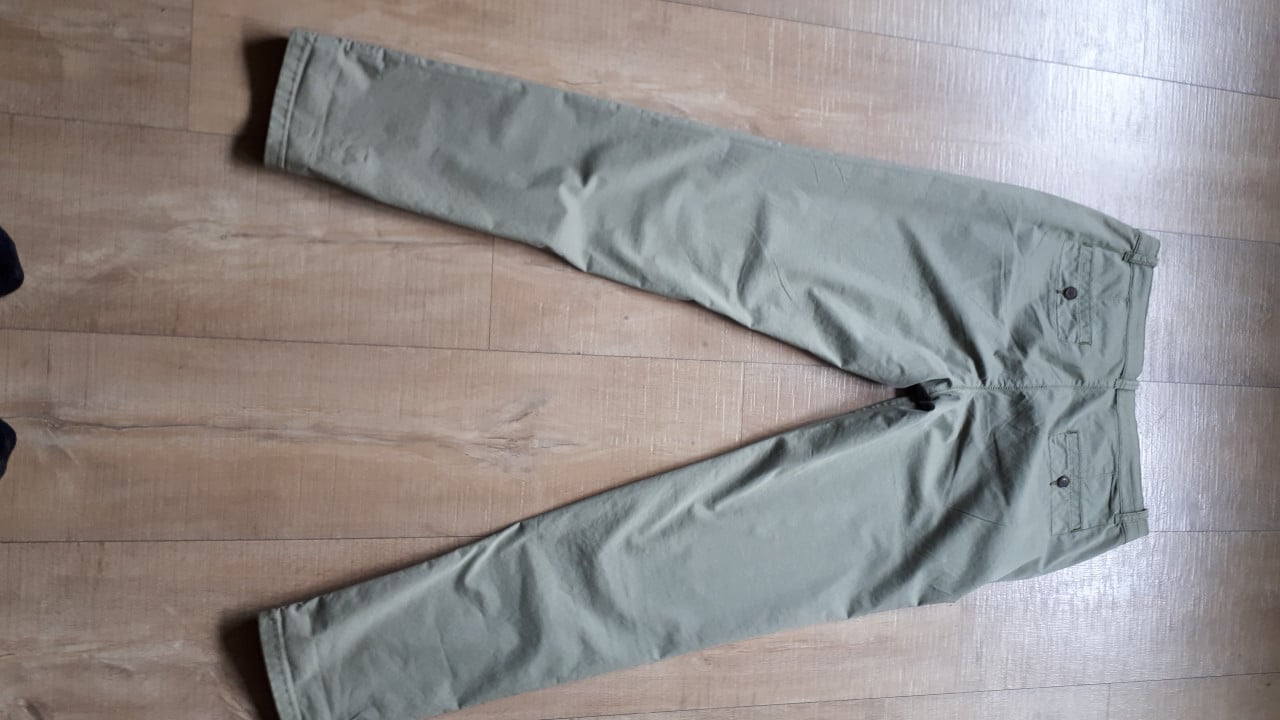 Lange dames broek, olijfgroen