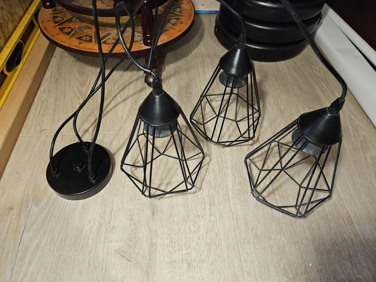 Industriële lampen staal zwart