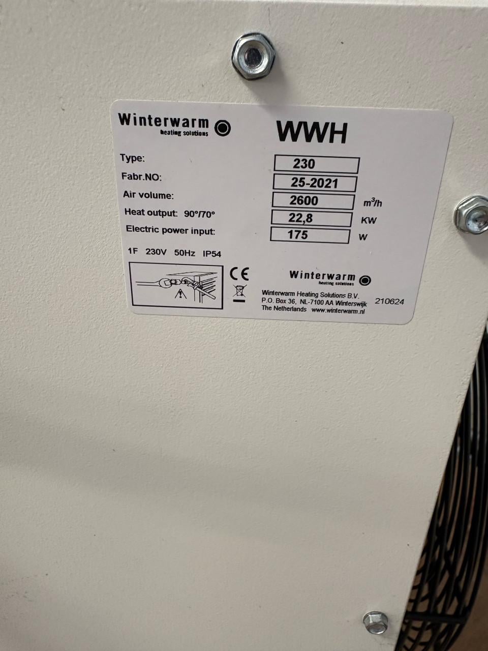 Winterwarm luchtverwarmer