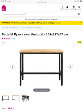 Bartafelmet barkrukken