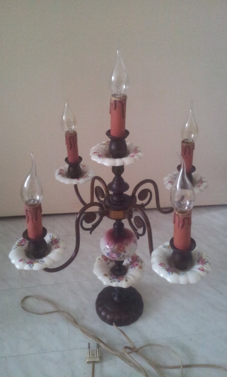 Kandelaar met 5 lampen
