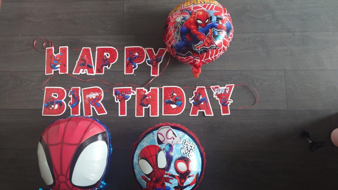 Spiderman verjaardag versiering set 4-delig