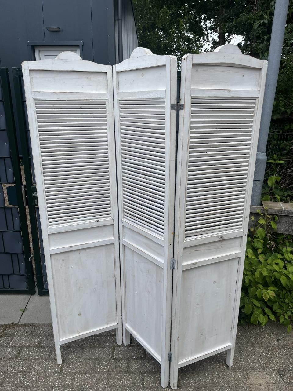 Kamerscherm van  HOUT Wit