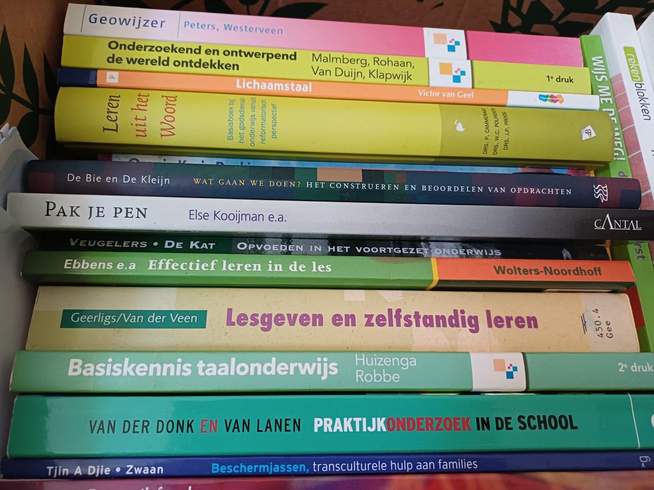 Diverse studieboeken, vooral PABO en Cambridge