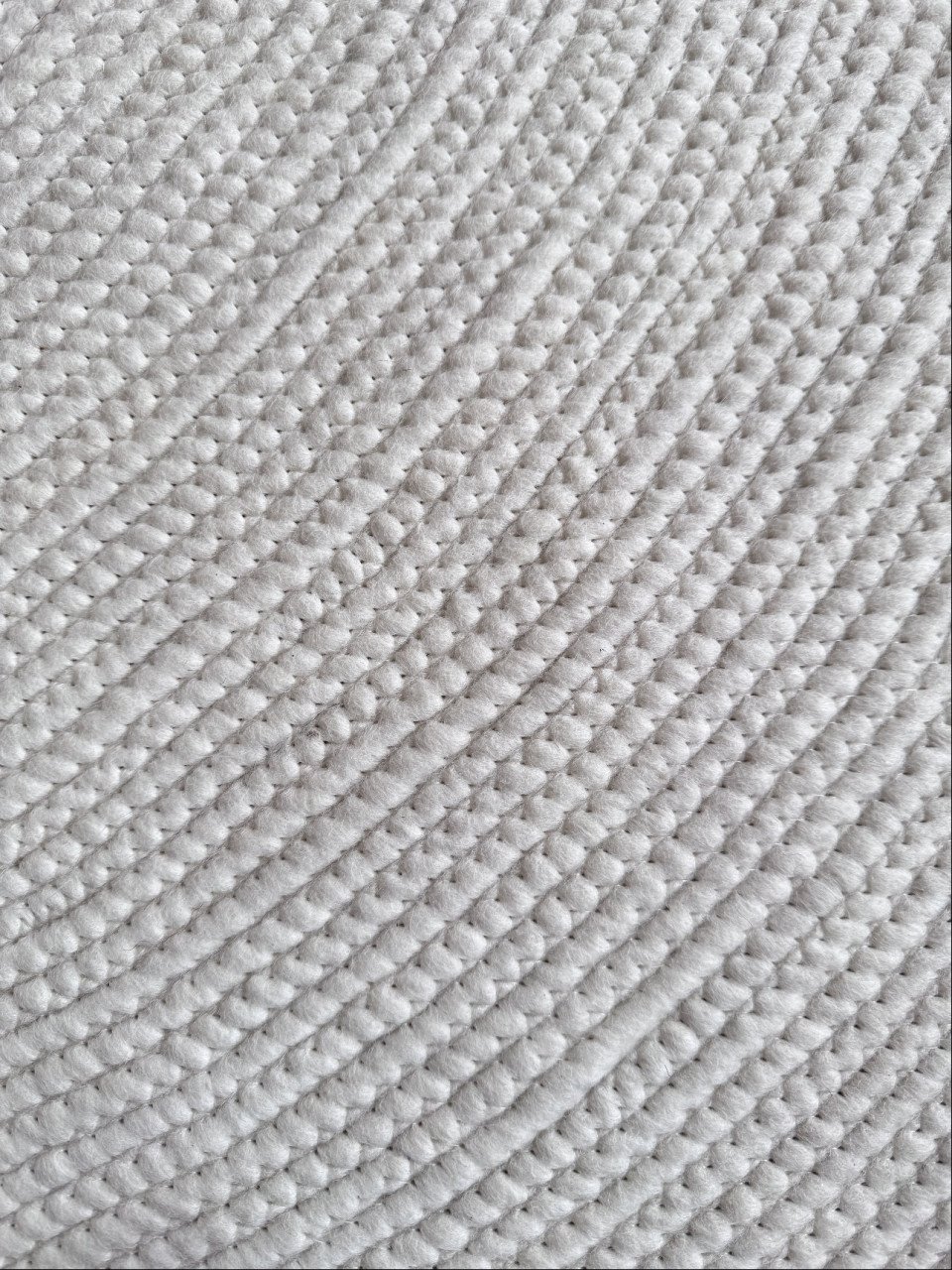 Vloerkleed wit rond 180 cm wol (zo goed als) nieuw