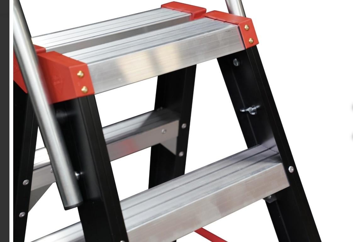 Trap 8 trede dubbel oploopbaar met steunbeugel NIEUW