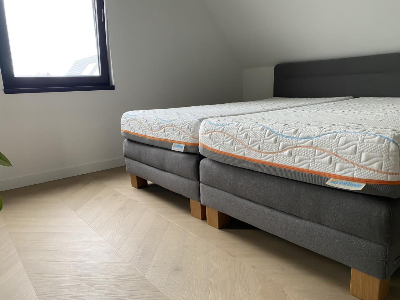 Royale, luxe boxspring (200 x 210 cm) M-Line inclusief 2 matrassen M-Line