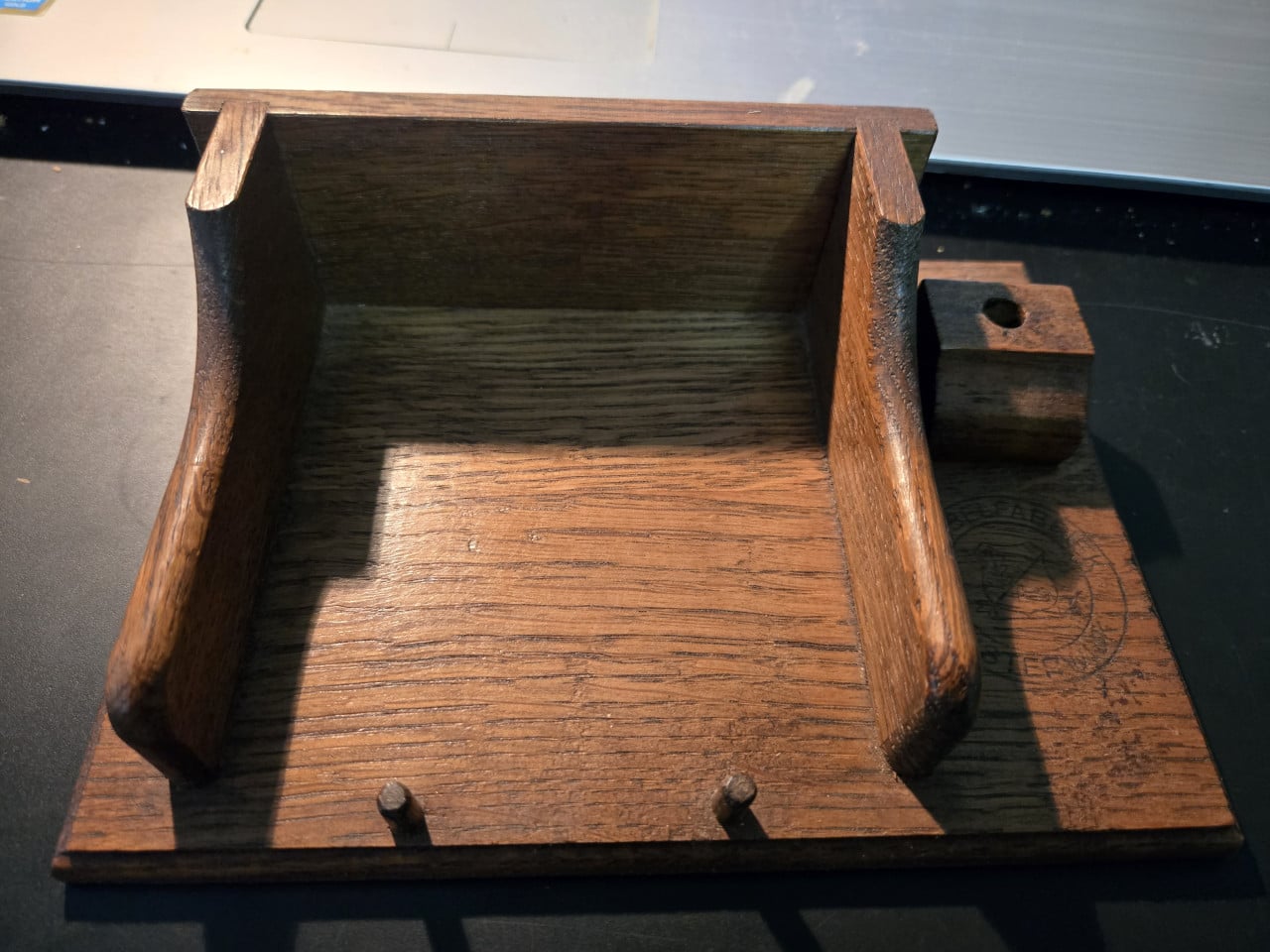Eikenhouten bureau-organizer van meubelfabriek Oisterwijk,