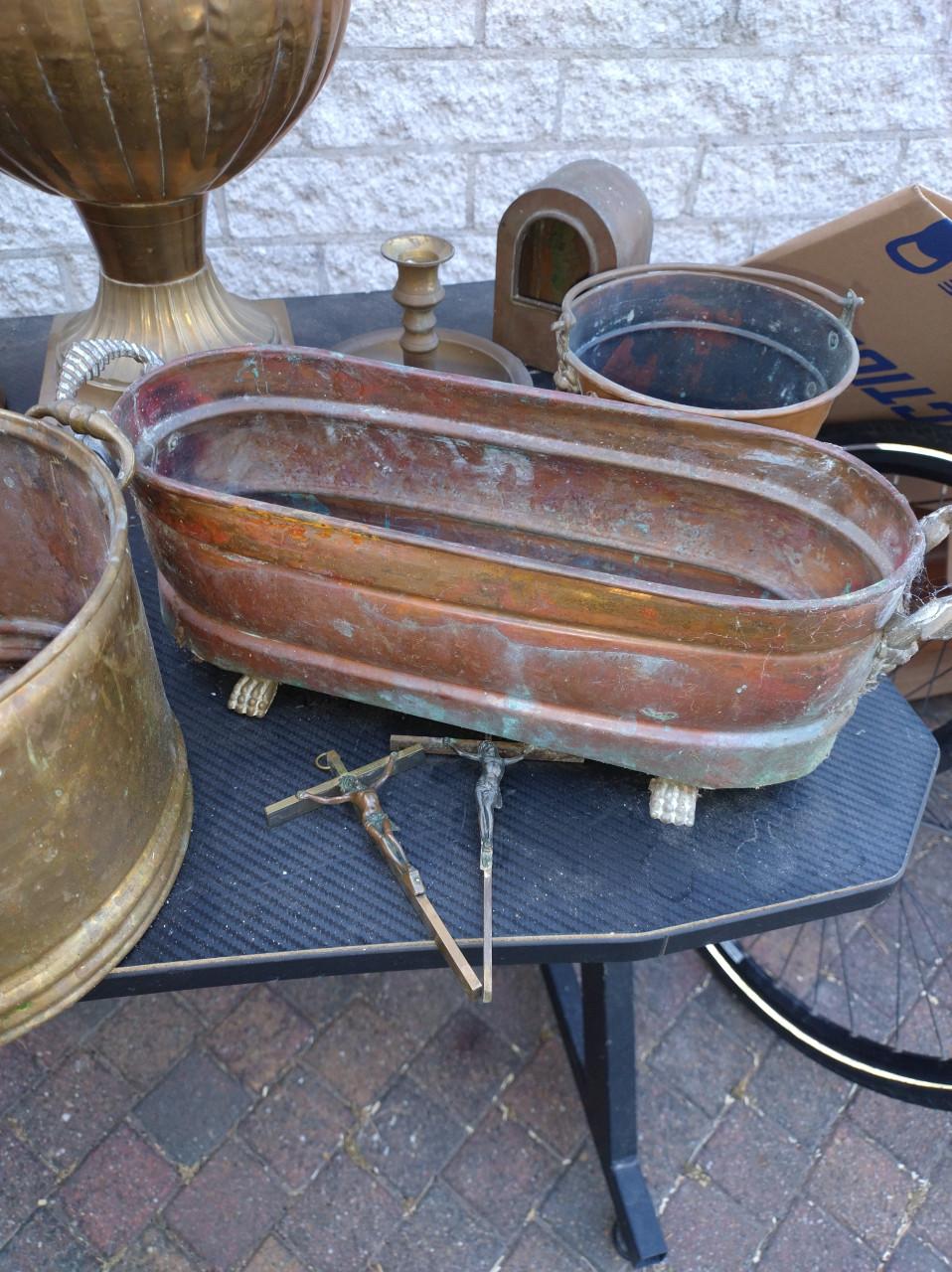 Koperen en bronzen potten