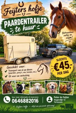 Te huur, Paardentrailer