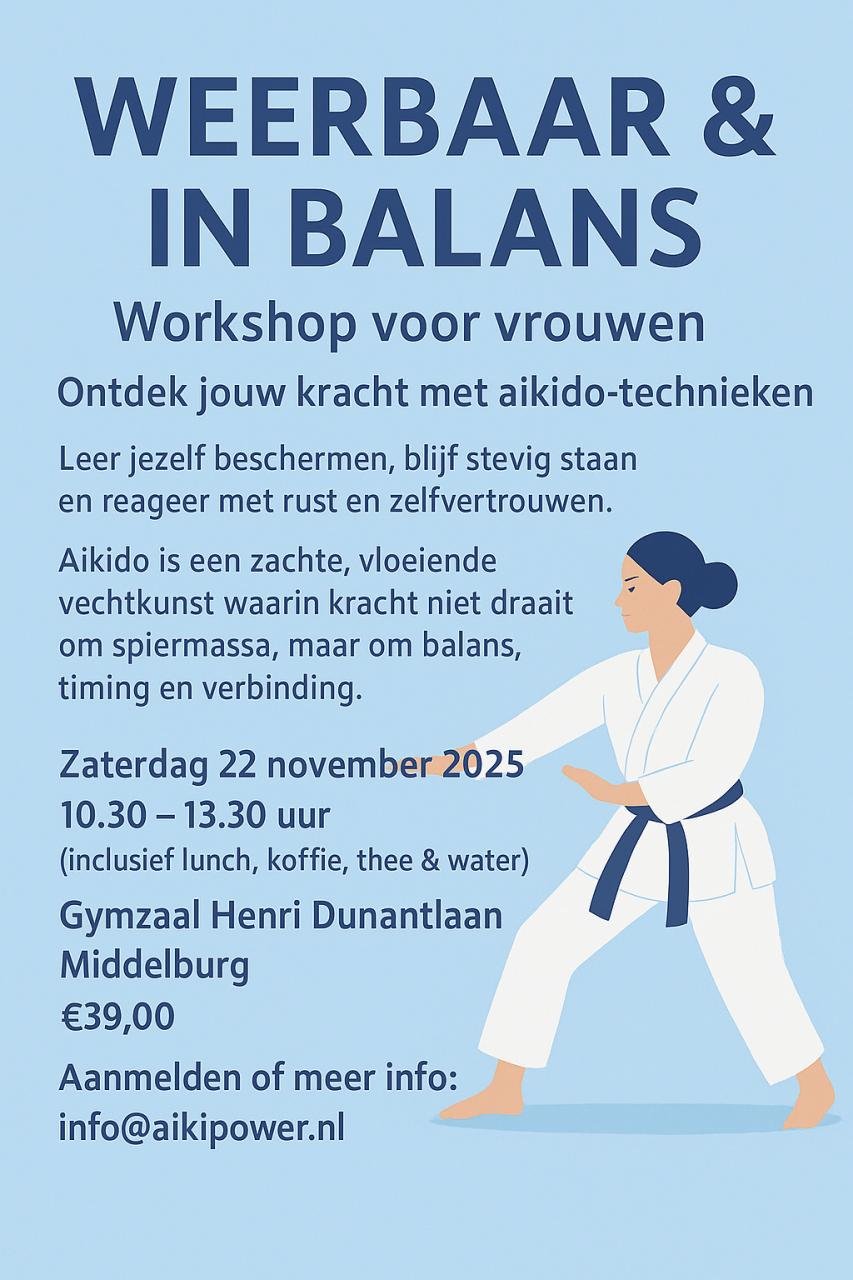 Workshop voor vrouwen - weerbaarheidstraining.