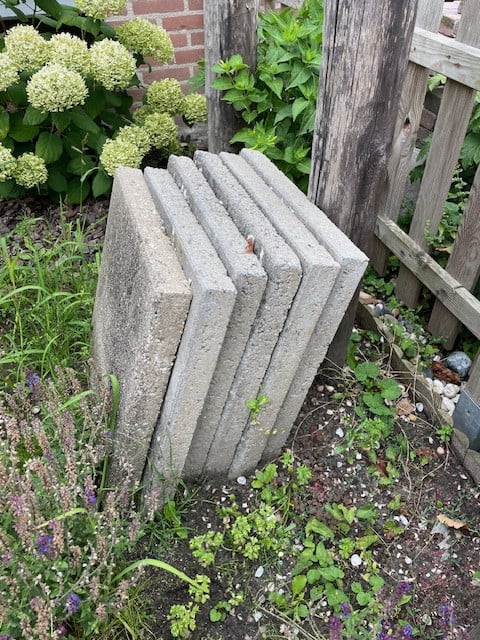 Mooie gave betontegels 6 stuks