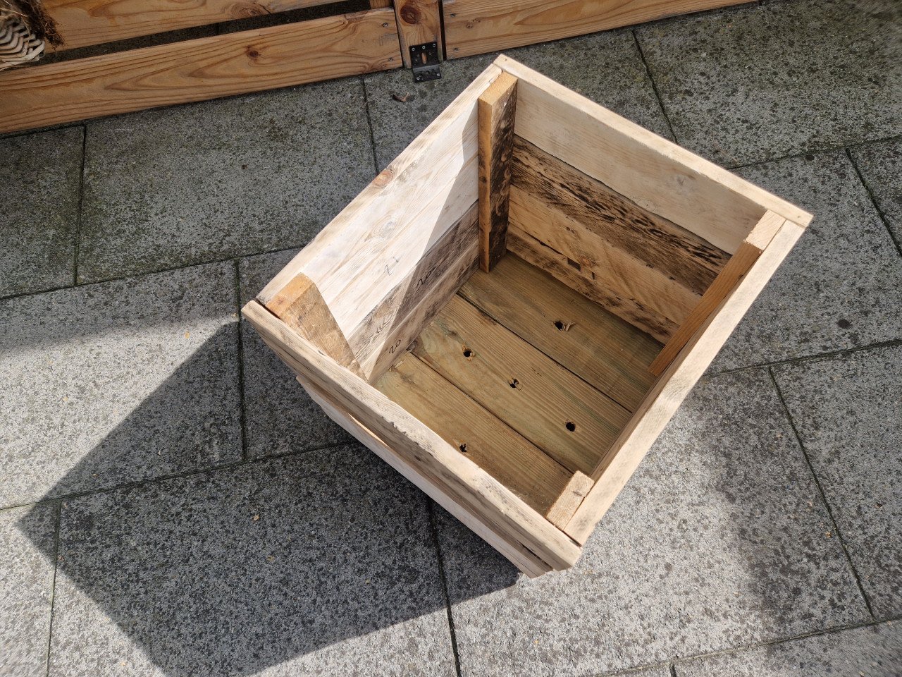 Houten plantenbak
