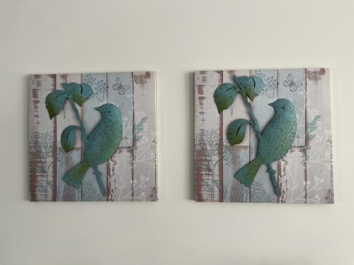 Vintage 2 luik schilderij
