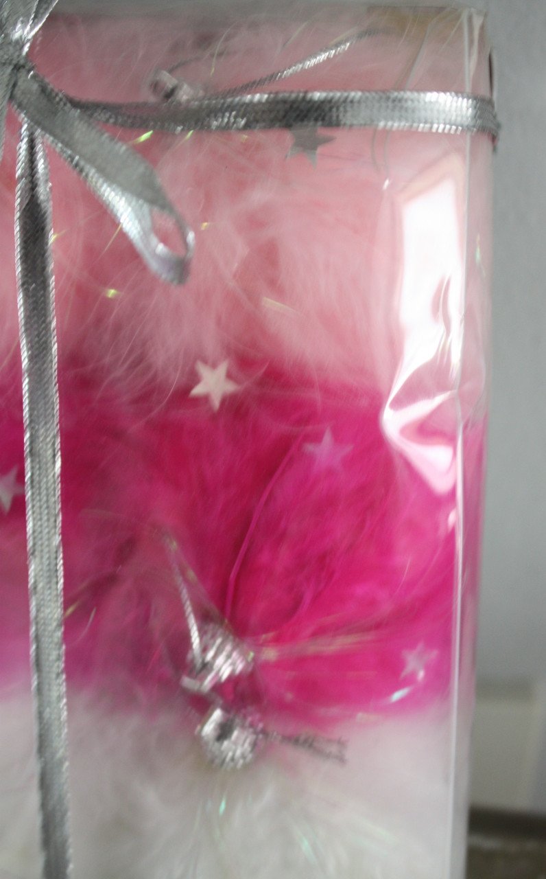 Set van 6 fluffy kerstballen