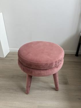 Poef woood Macaron oud roze