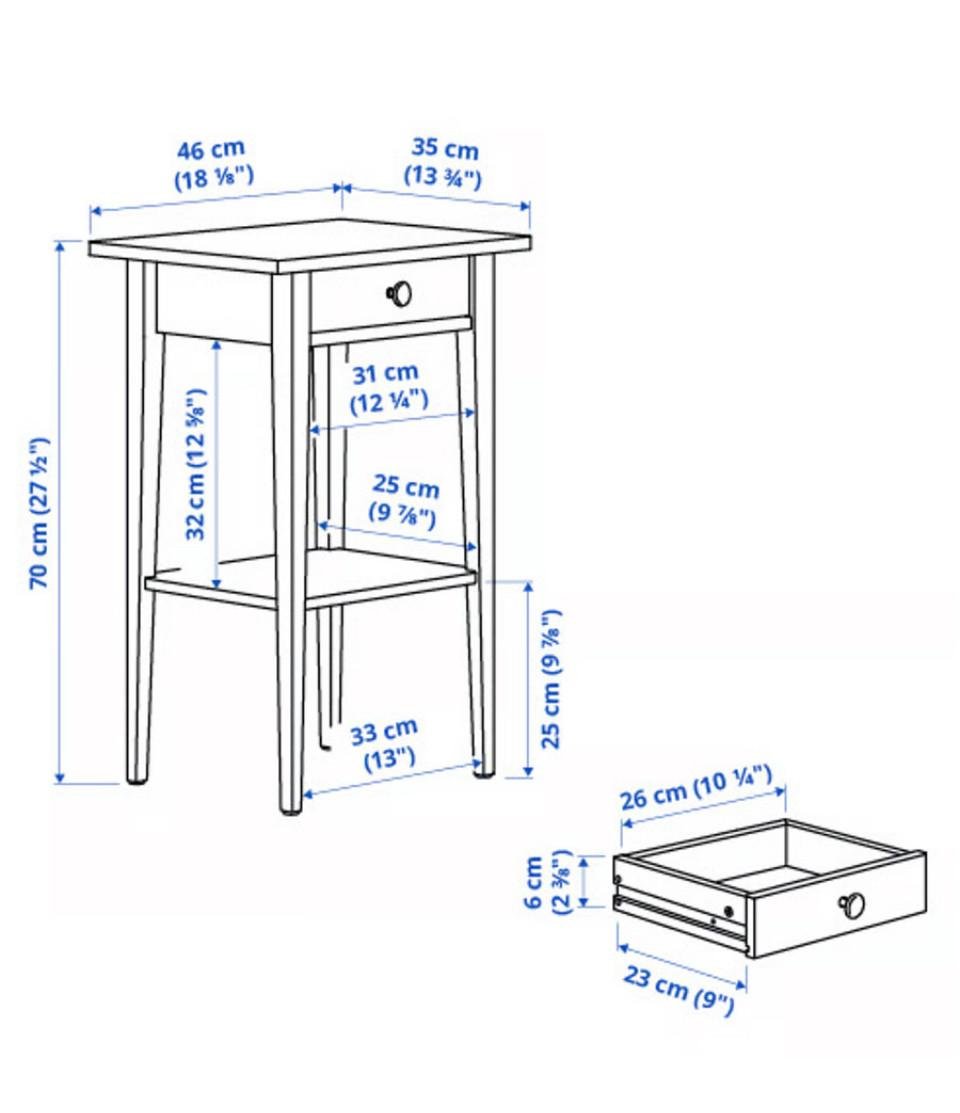 Ikea Hemnes Nachtkastje