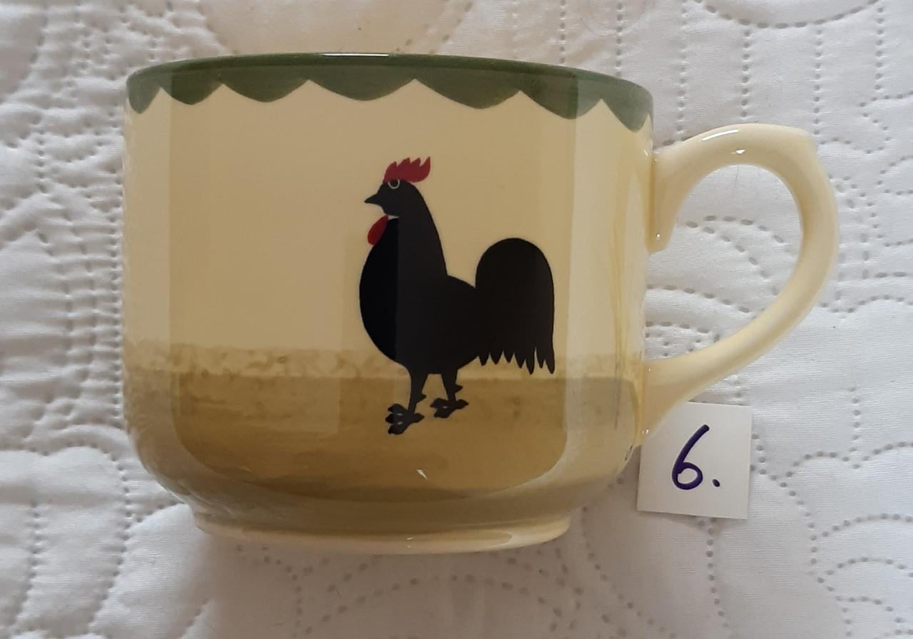 Kip en haan servies: 1 soepkop + 1 schotel