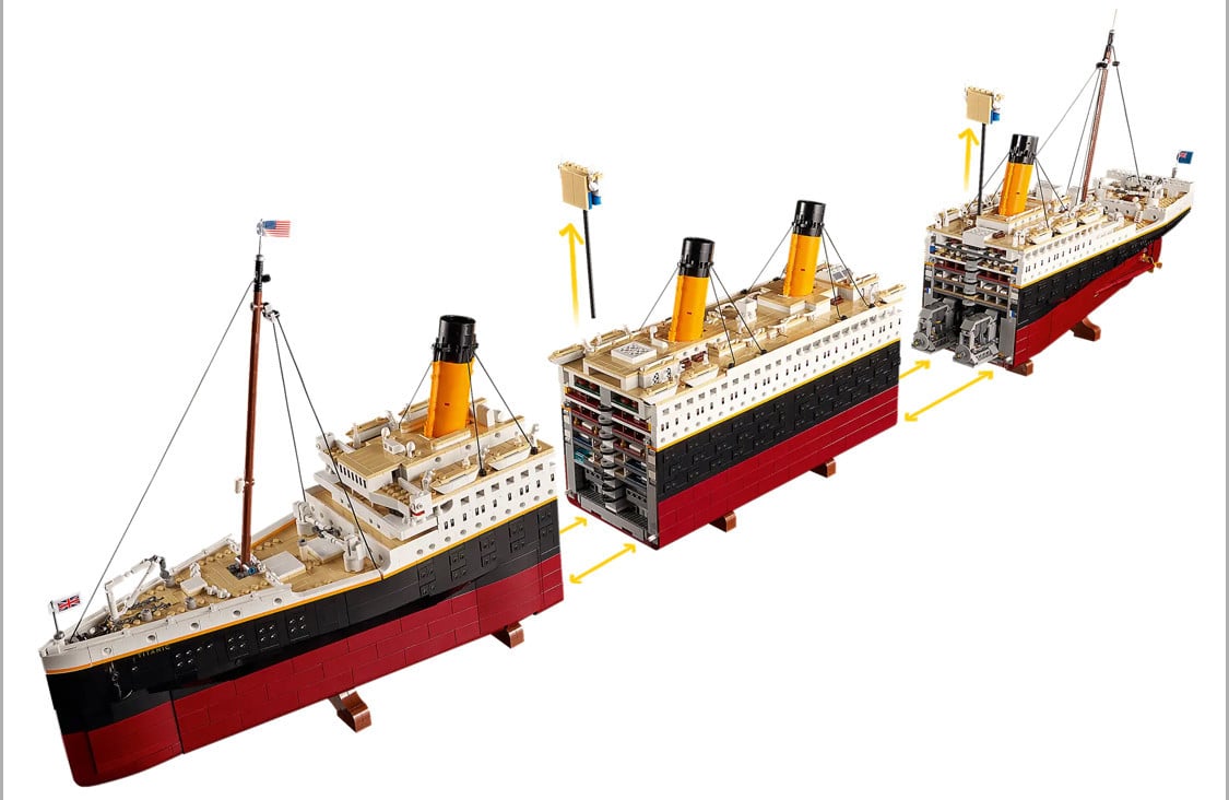 Lego Titanic no 10294 1x opgebouwd
