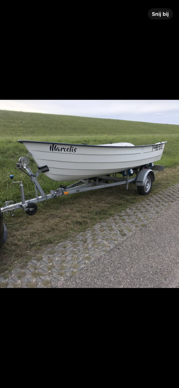 Boot 420 met 15 pk mercury incl. Kanteltrailer