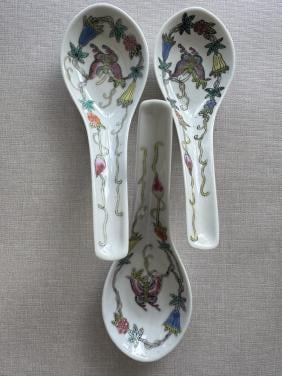 Jingdezhen porseleinen soeplepel's