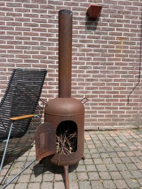 Terraskachel buitenhaard staal