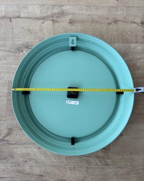 Grote wandklok Ø 58 cm, vintage, metaal/glas, top staat