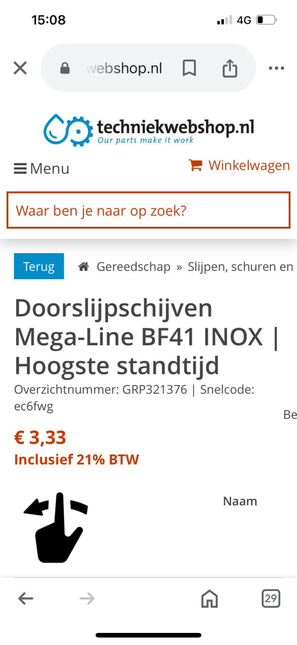 Doorslijpschijf