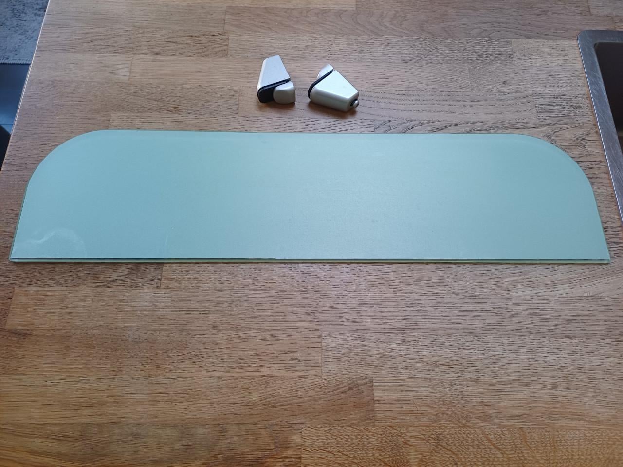 Glazen PLANCHET/PLANK met bevestigingsclips, merk Duraline
