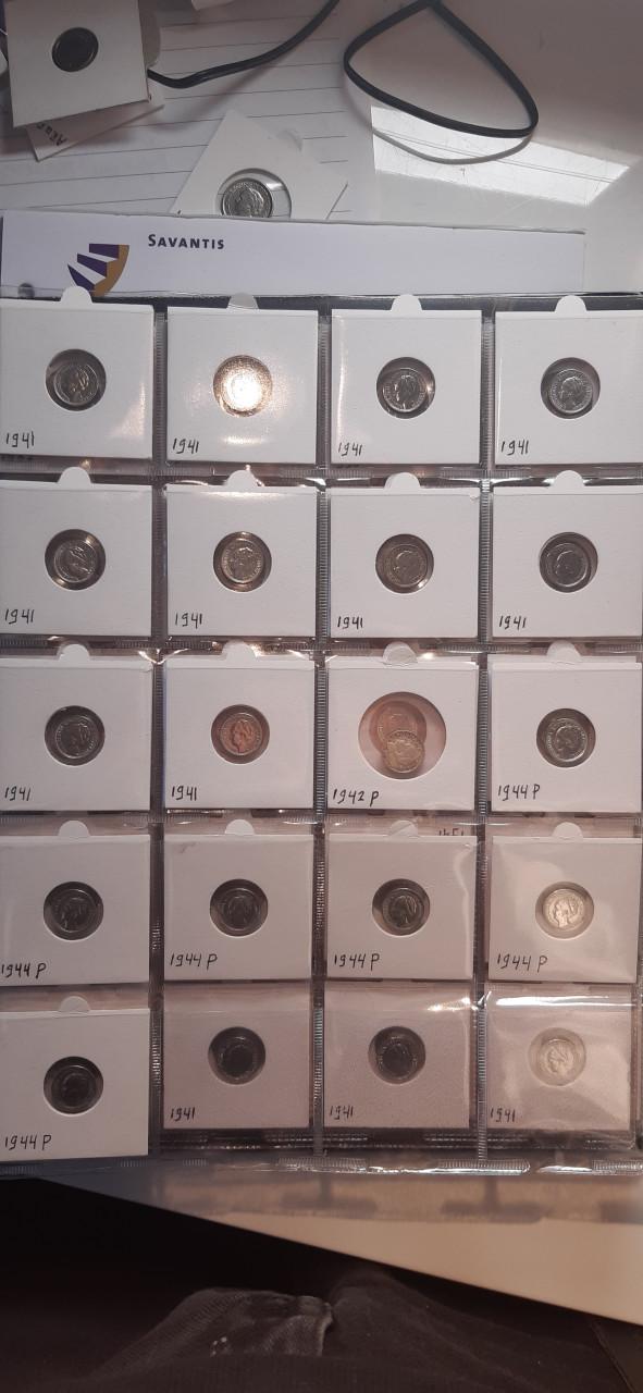 77 zilveren dubbeltjes wilhelmina