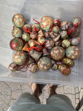 Kerst verlichting en kerst ballen
