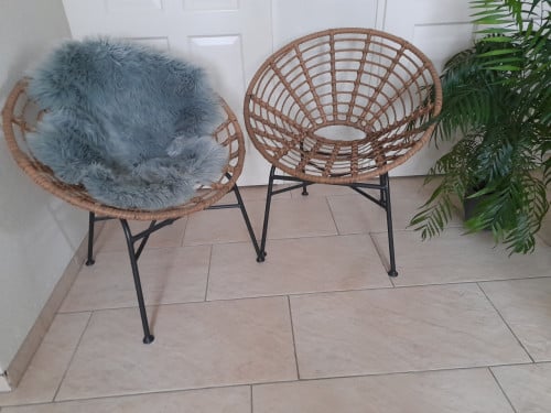 Prachtige Fauteuiltjes  riet/rotan  loungestoel (in goede staat )