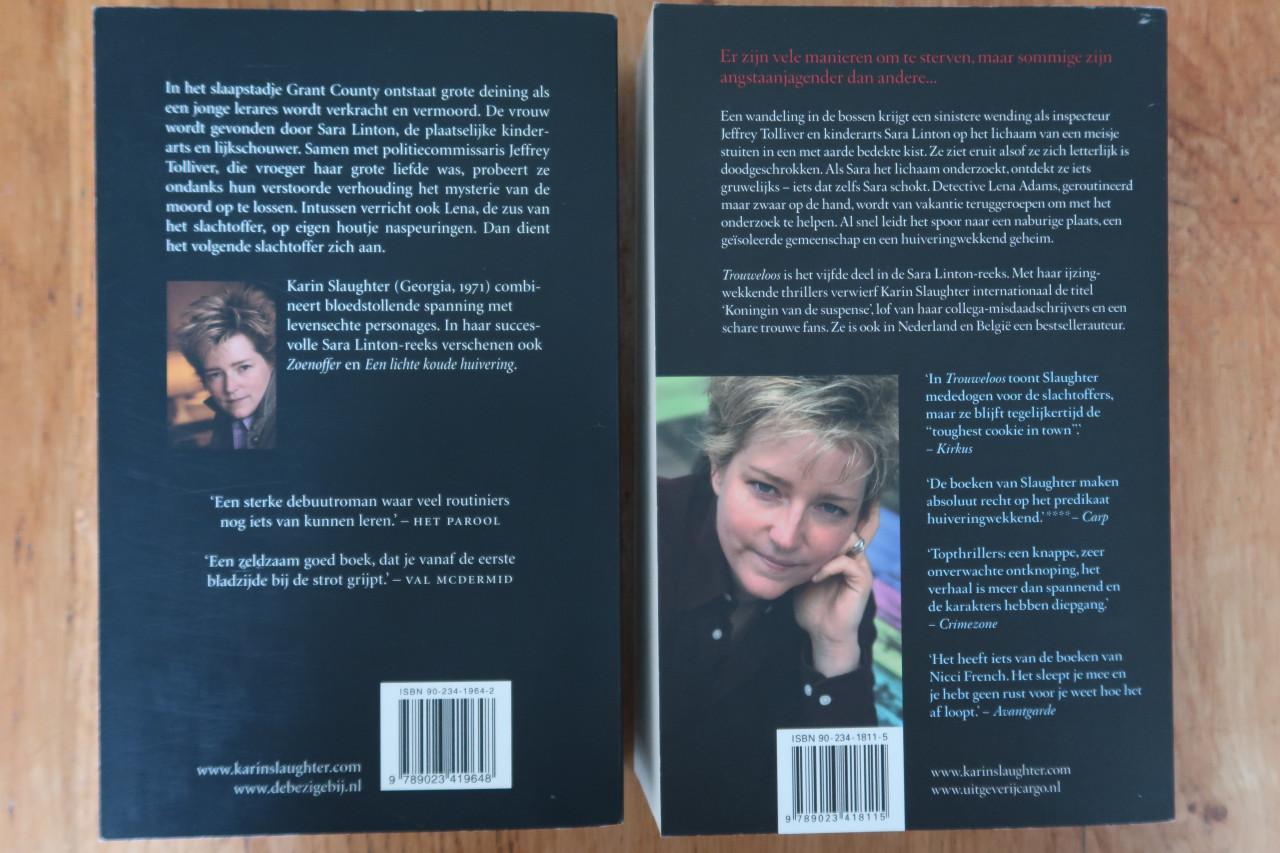 2 Verschillende boeken van Karin Slaughter voor maar €1,00 per stuk