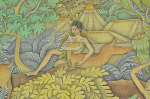 Schilderij Ketut Tungeh 'Bali Life'