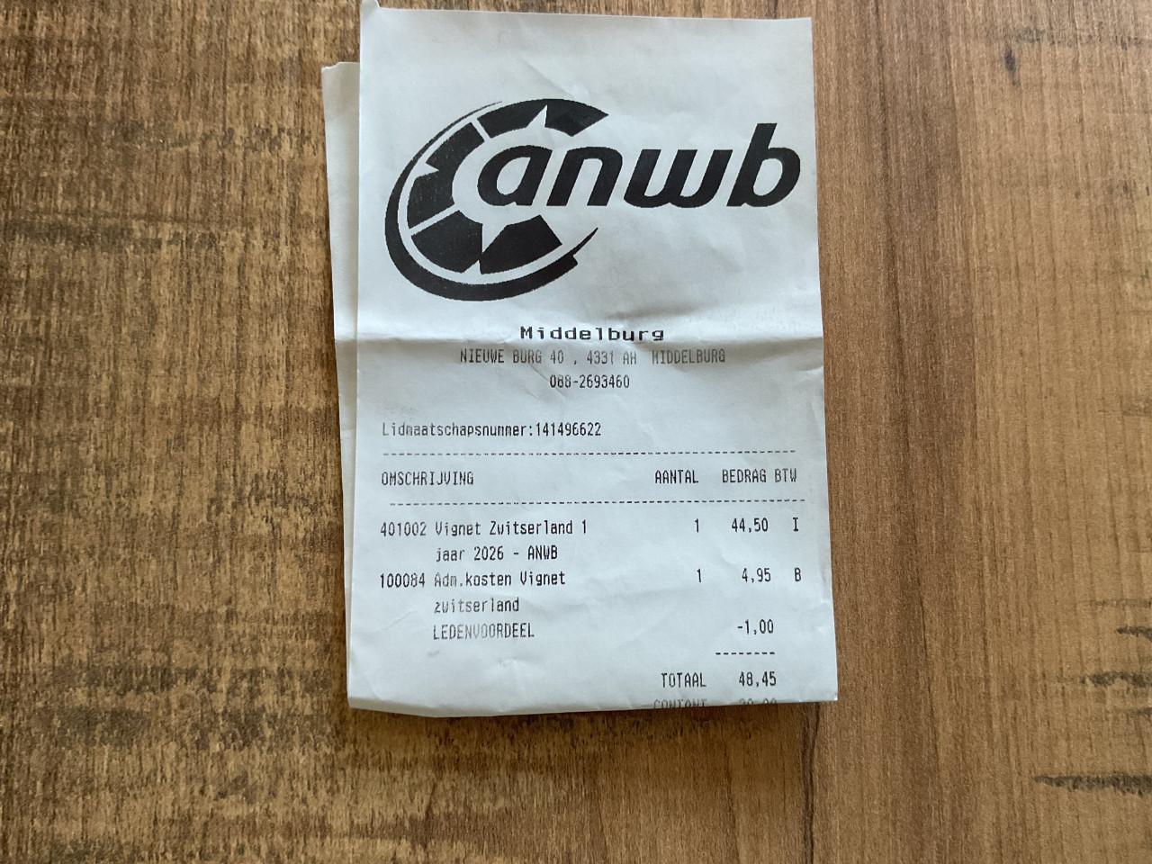 Autobaan vignet Zwitserland