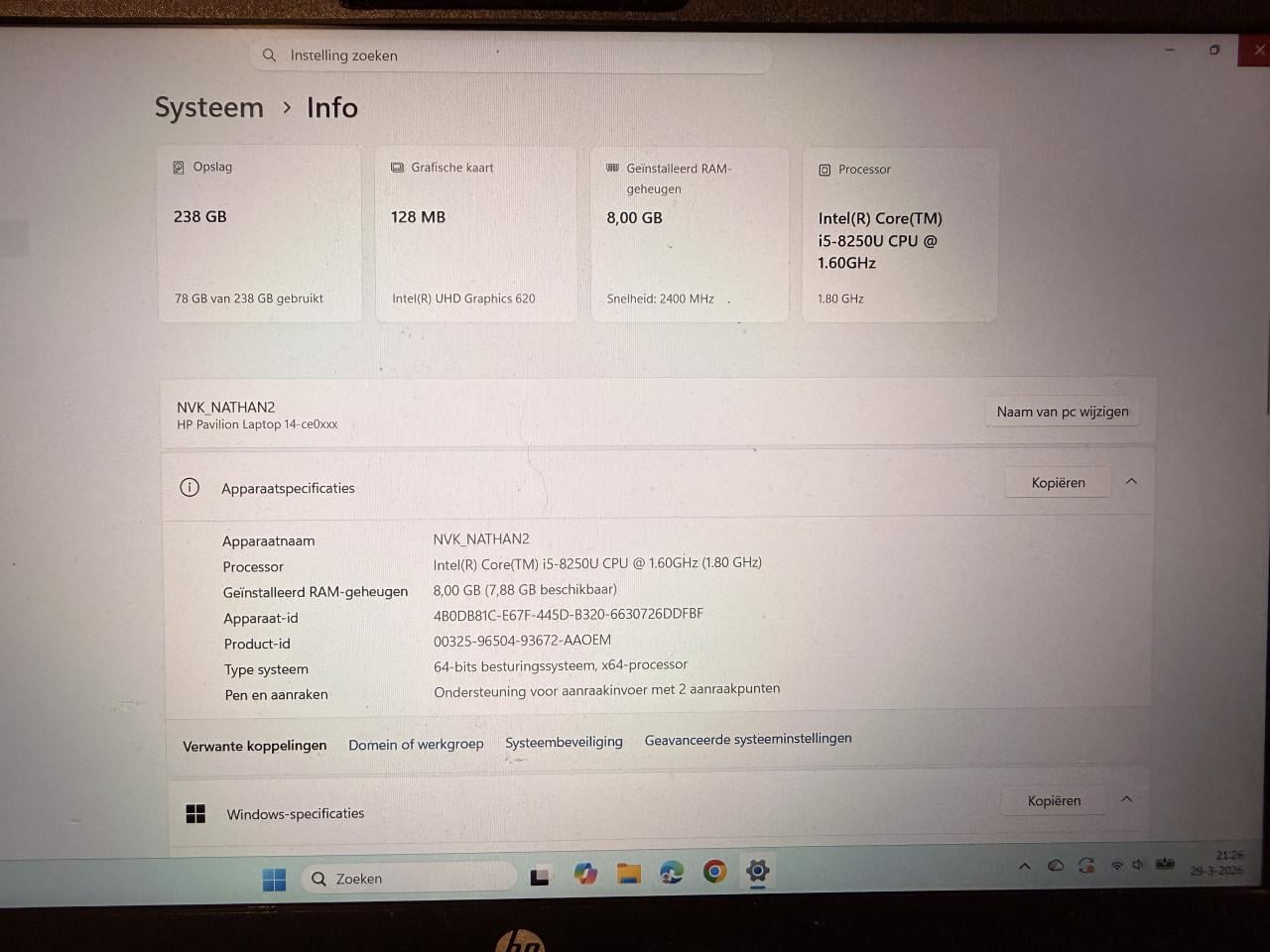 Nette 14inch HP laptop