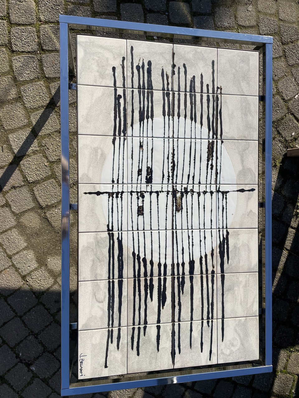Antiek vintage design tafel gesigneerd