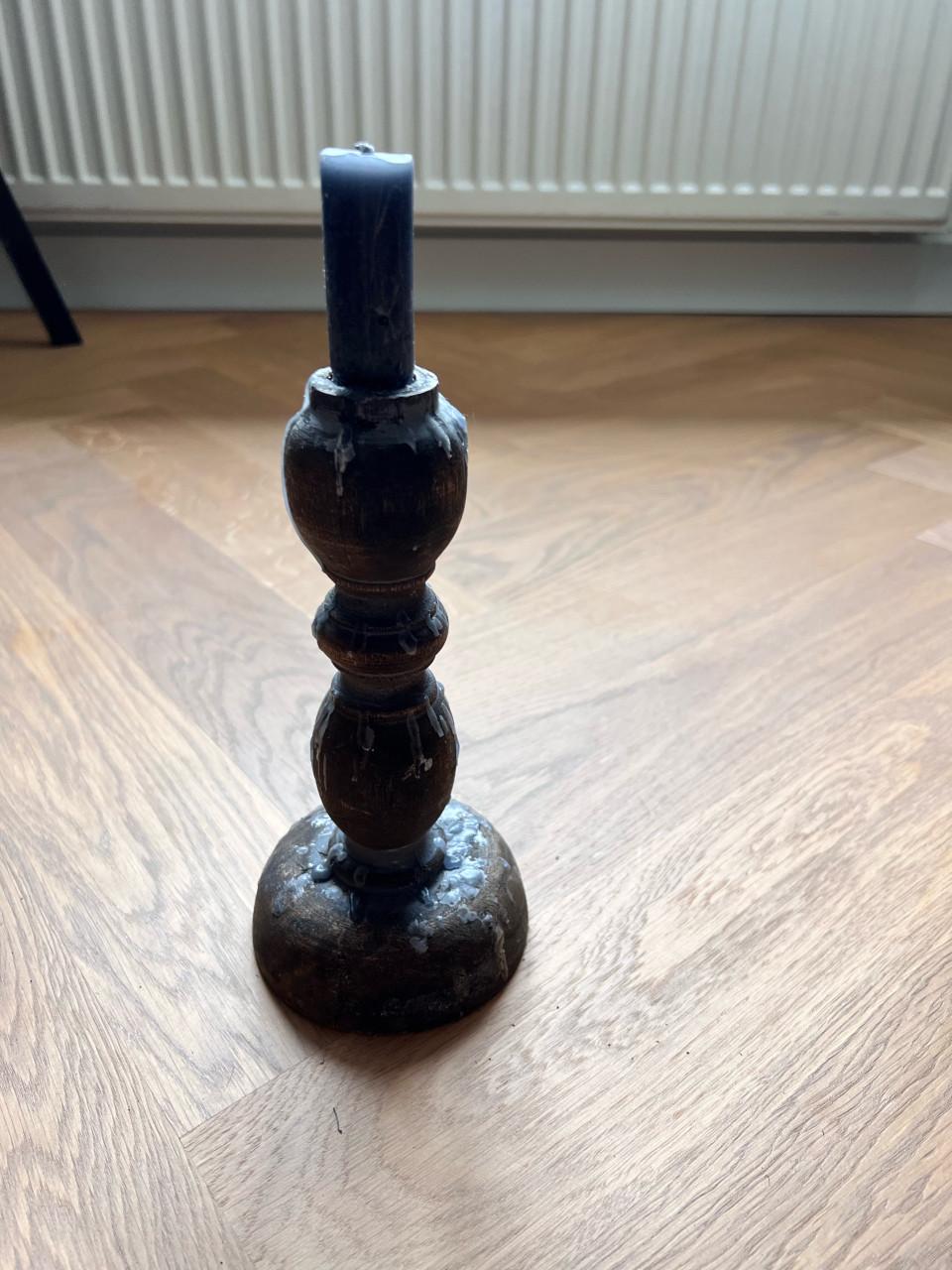 Houten kandelaar