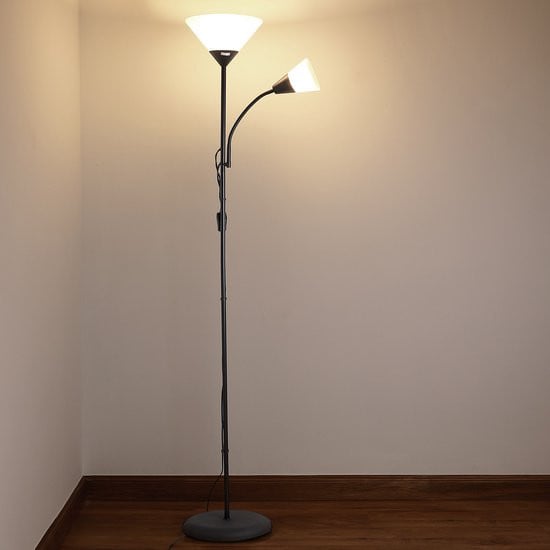Monzana Staande Lamp Alissa Verstelbaar 28x175 cm  Zwart nieuwprijs €34,-