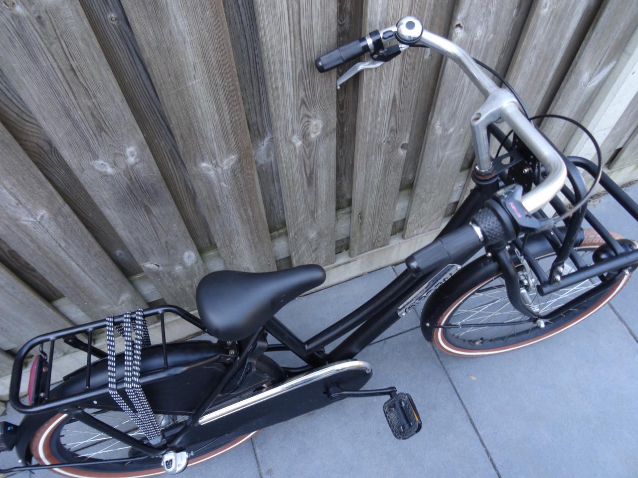 🚲🖤 Popal Daily Dutch 22 inch Meisjesfiets – Zwart