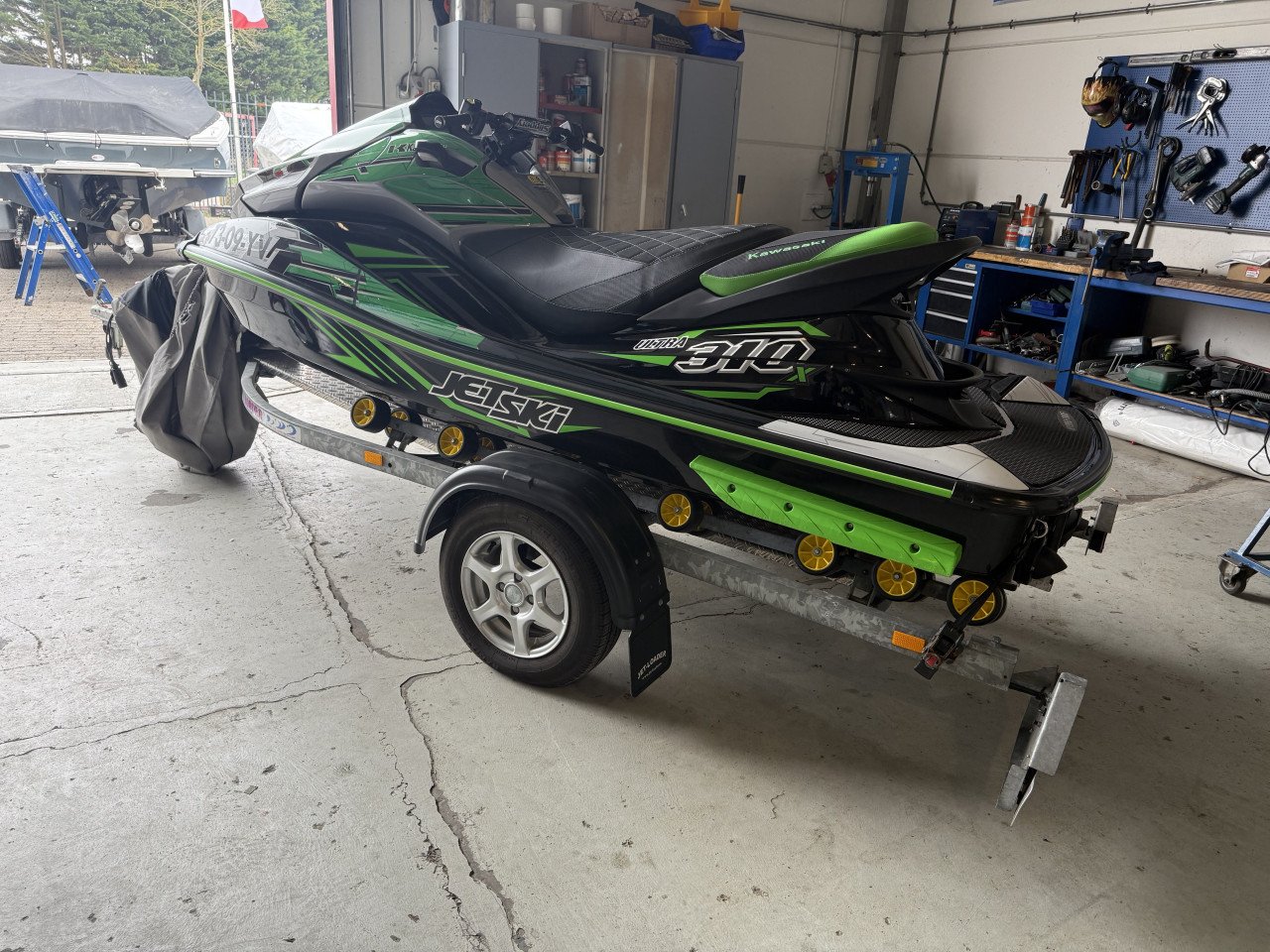 Kawasaki waterscooter 310 LX + trailer+hoes