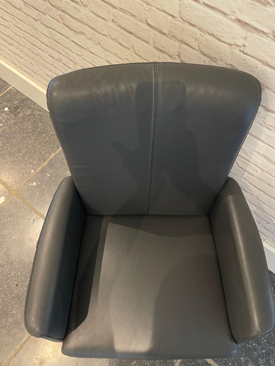 4x leren eetkamer fauteuil/ eetkamerstoel